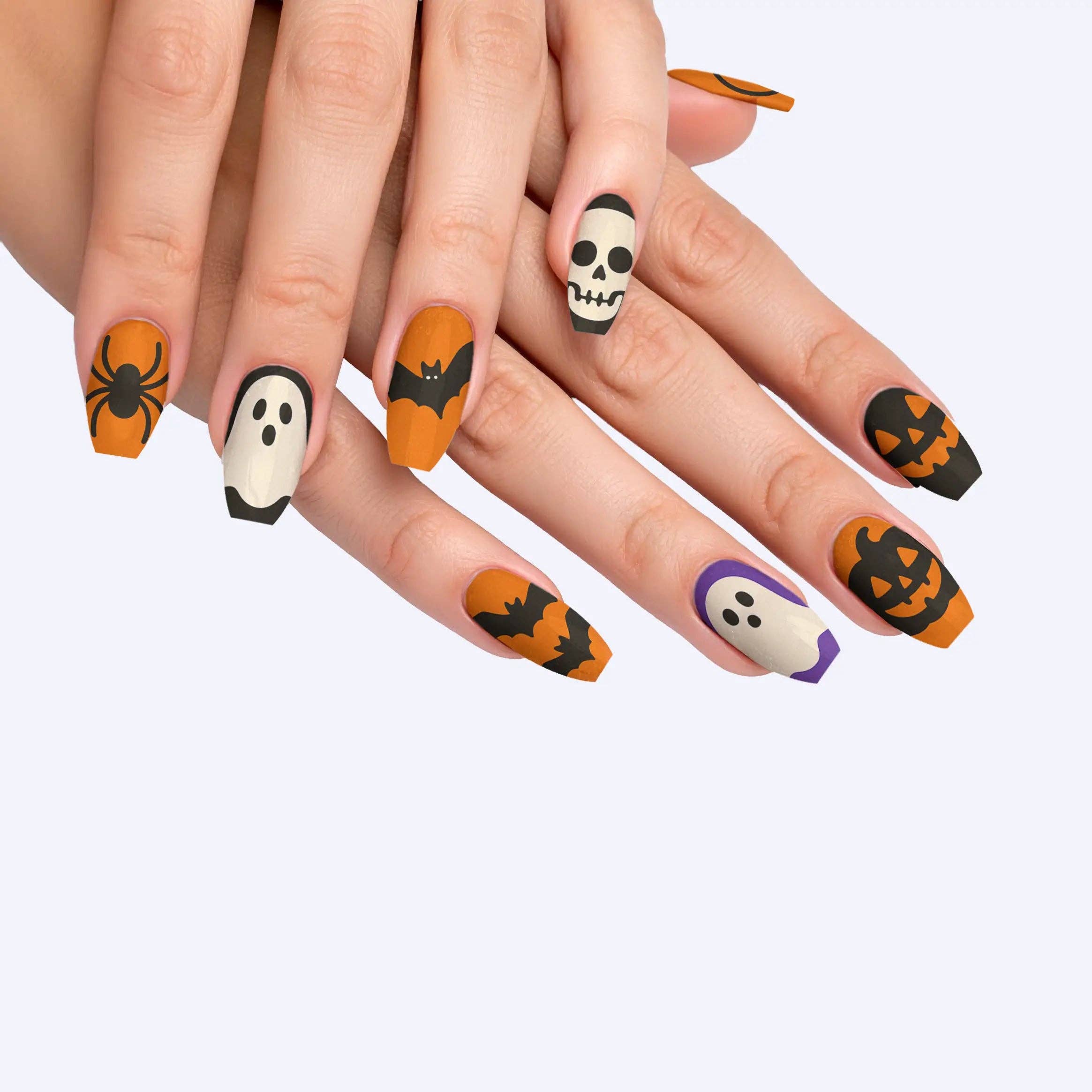 FYNE BODY - Wholesale Press-on/fake nails - Pumpkin Patch Glam Halloween Press-On Nails61