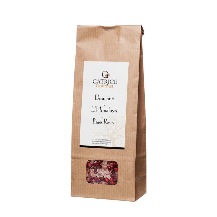 Himalayan Diamonds & Pink Berries Kraft Bag 245g for wholesale by CATRICE GOURMET
