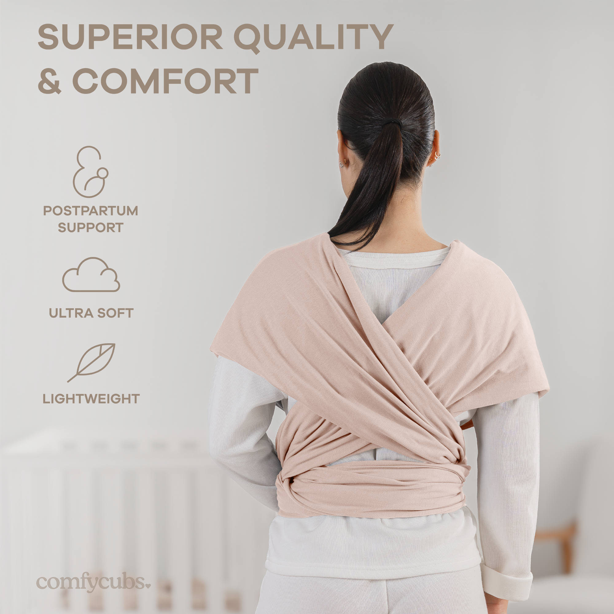 Comfy Cubs - Vente Écharpe de portage/sling pour bébé - Porte-bébé écharpe, écharpe douce et sécurisée pour nourrisson par Comfy Cubs31