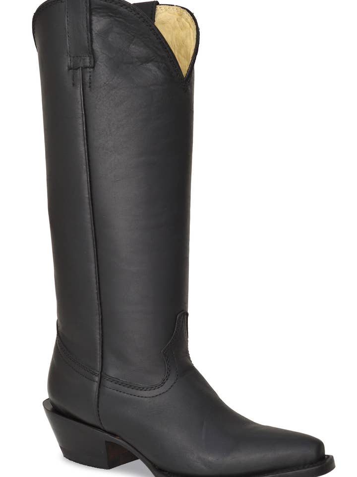 Jolene Matte Black Cowhide Cowboy Boots for wholesale on Faire0