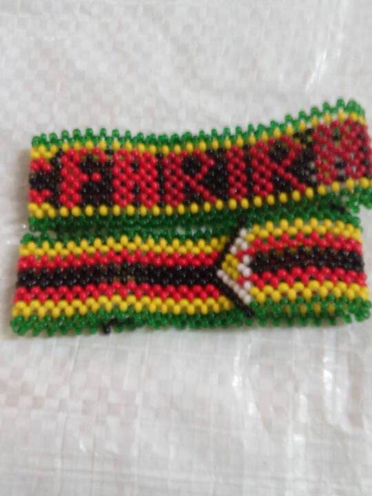 Handmade Zimbabwe Flag Beaded Name Bracelets for wholesale by Delight merchants