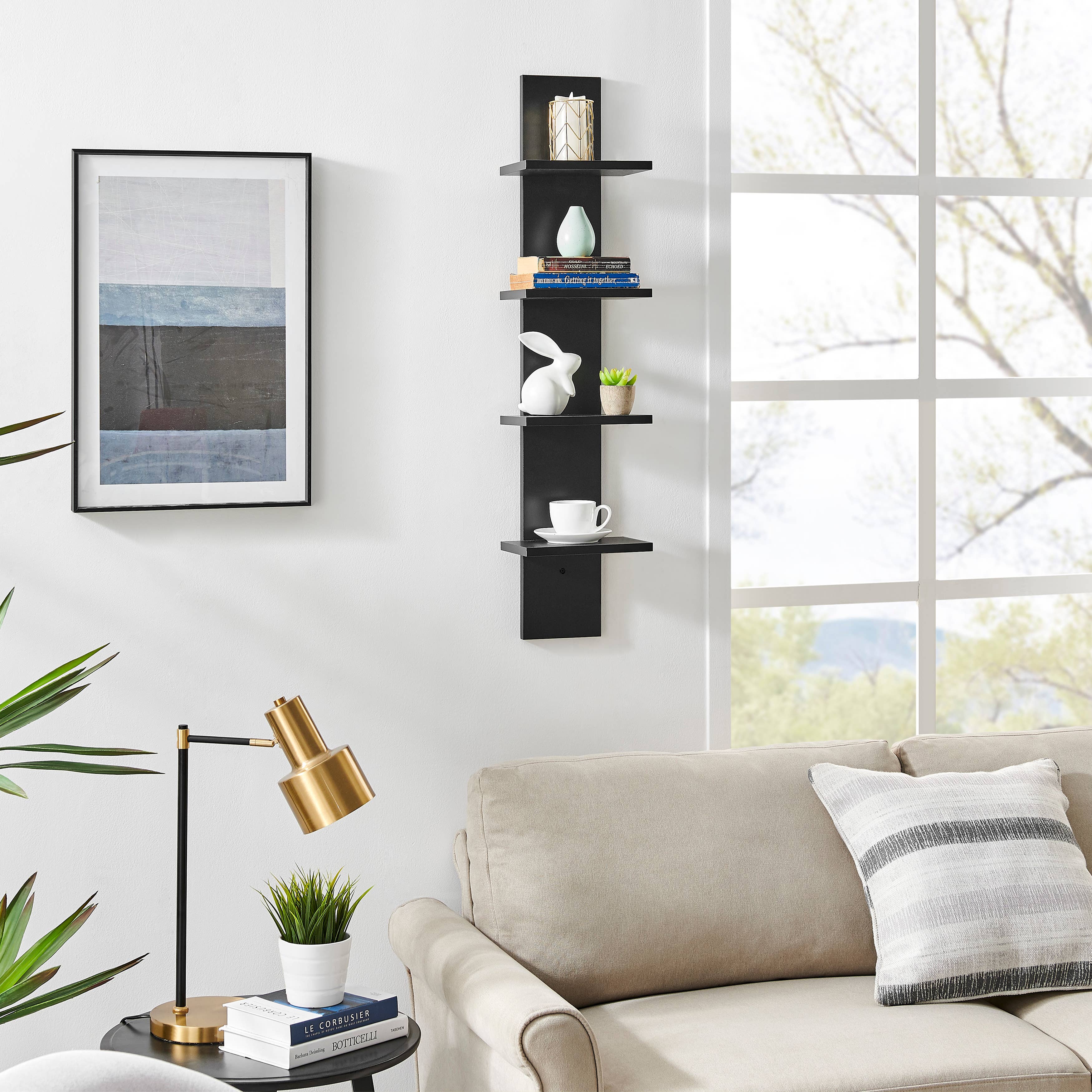 Danya B - Wholesale Wall Mounted Shelf - Arica Utility Column 4-Tier Spine Wall Shelves24