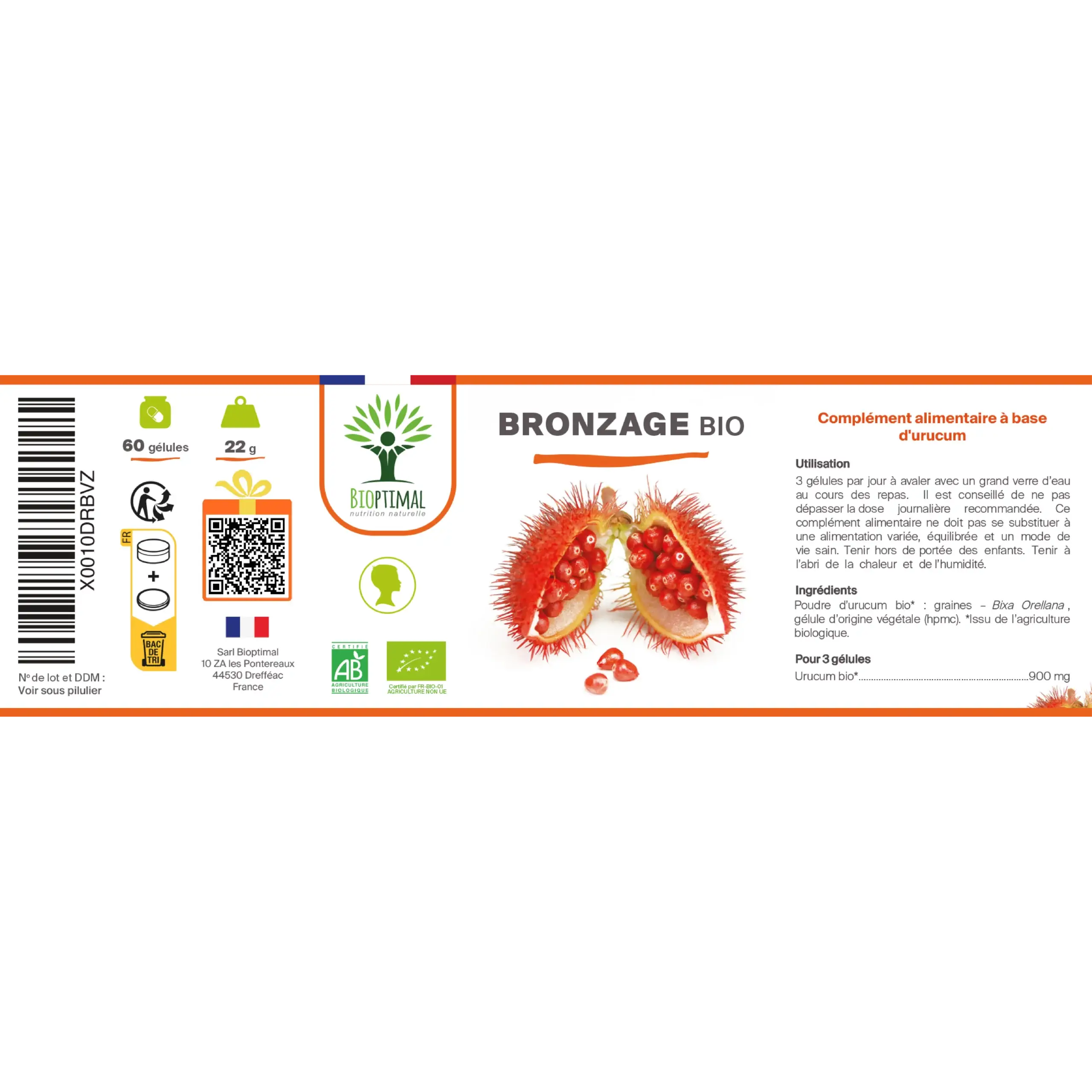 Bioptimal – Großhandel Nahrungsergänzungsmittel/Vitamin zum Einnehmen – Bio-Urucum Kapseln – Nahrungsergänzungsmittel für natürliche Bräune7