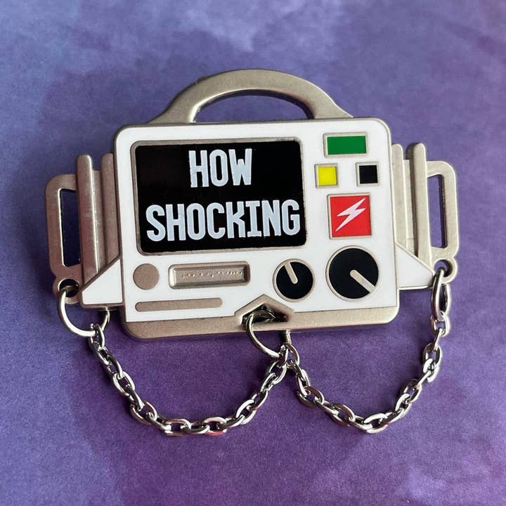 How Shocking Hard Enamel Lapel Pin for wholesale by Rad Girl Creations