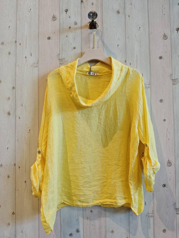 Linen & More - Wholesale Blouse - Women's - REF 10644 100% LINEN BOAT NECK BLOUSE10