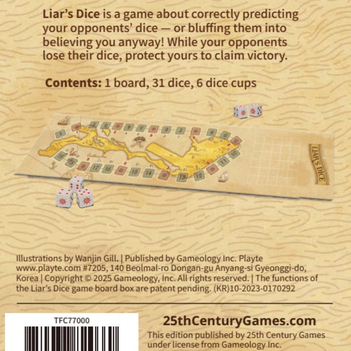 25th Century Games - Wholesale Board Game - Liar's Dice1
