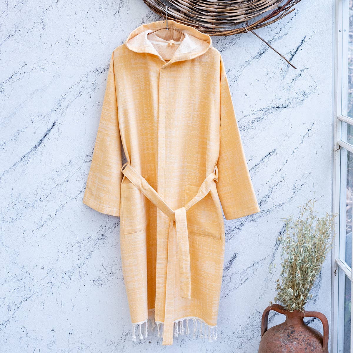 Kikoya - Wholesale Robe - Unisex - Terrybacked Bathrobe Turkish Cotton Light Weight Hood Quick34