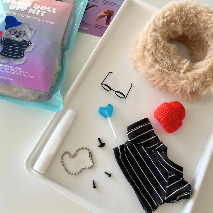 MODEUN SHOP - Wholesale DIY Craft Kit - LOLLIPOP BEANIE BEAR DIY KEYCHAIN KIT5