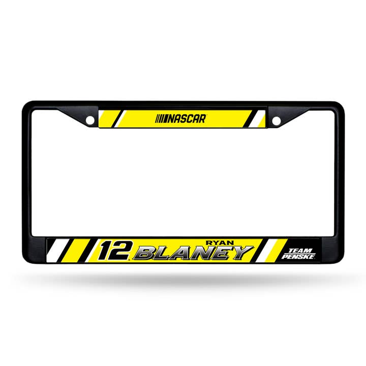 NASCAR Racing Ryan Blaney Black Chrome Frame 12" x 6" for wholesale by Rico Industries