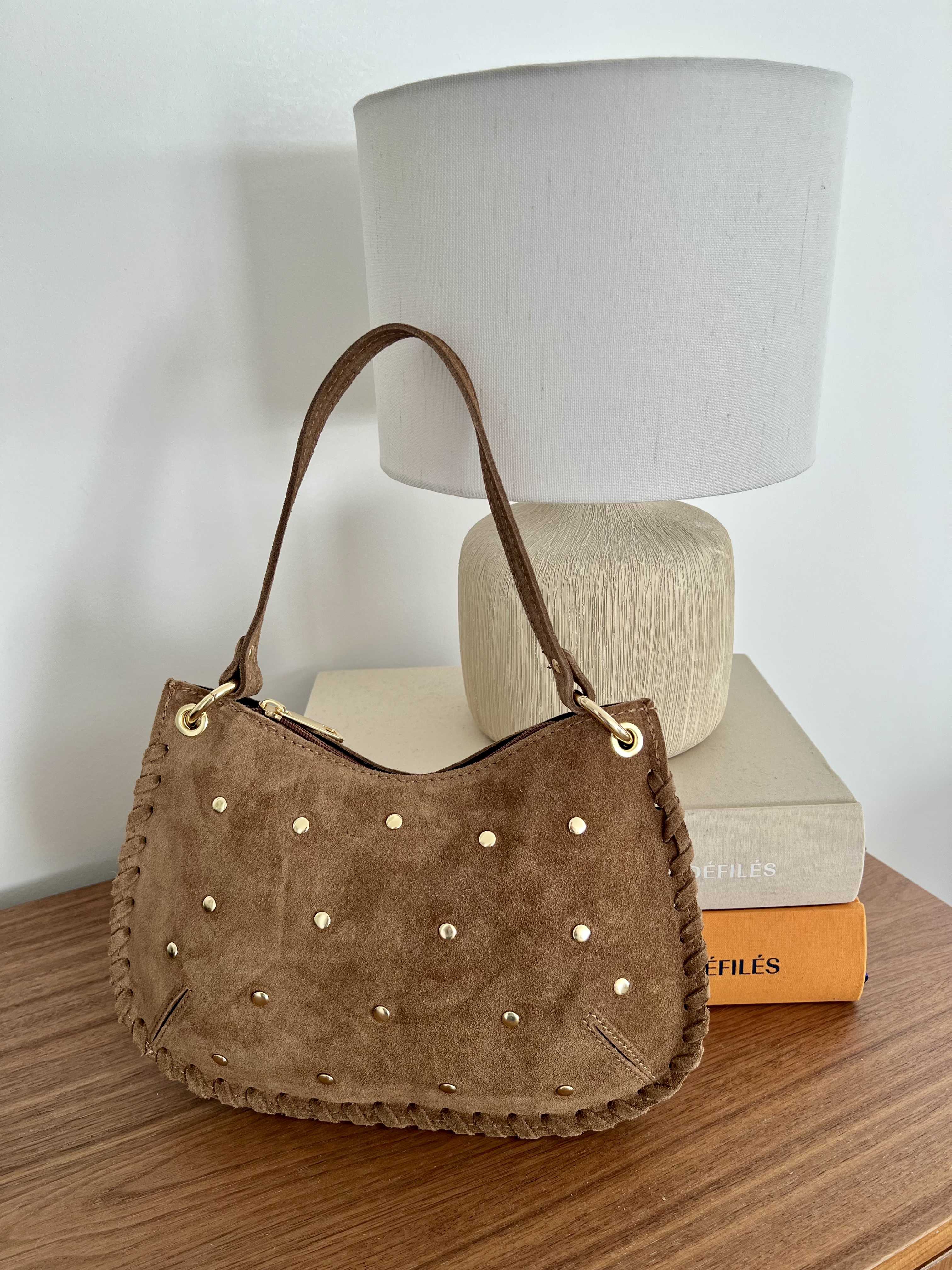 Anais - Vendita all'ingrosso Tracolla - Donna - Borsa a spalla Anna 61001 in pelle scamosciata con borchie18