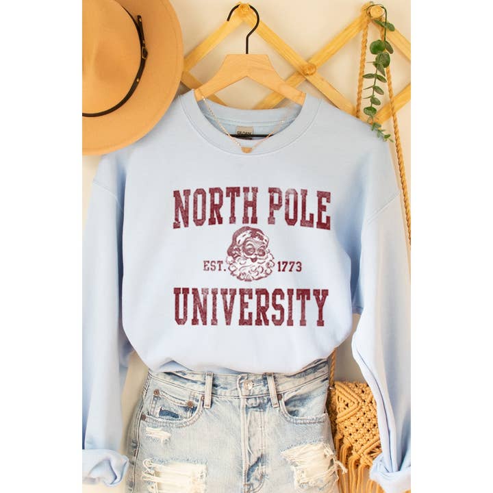 Illustrated Society - Venta al por mayor Sudadera estampada - Mujer - SUDADERAS GRÁFICAS NAVIDEÑAS DE LA UNIVERSIDAD NORTHPOLE