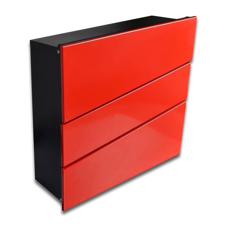 Briefkasten von Statement, Signalrot für den Großhandel von The House nameplate company