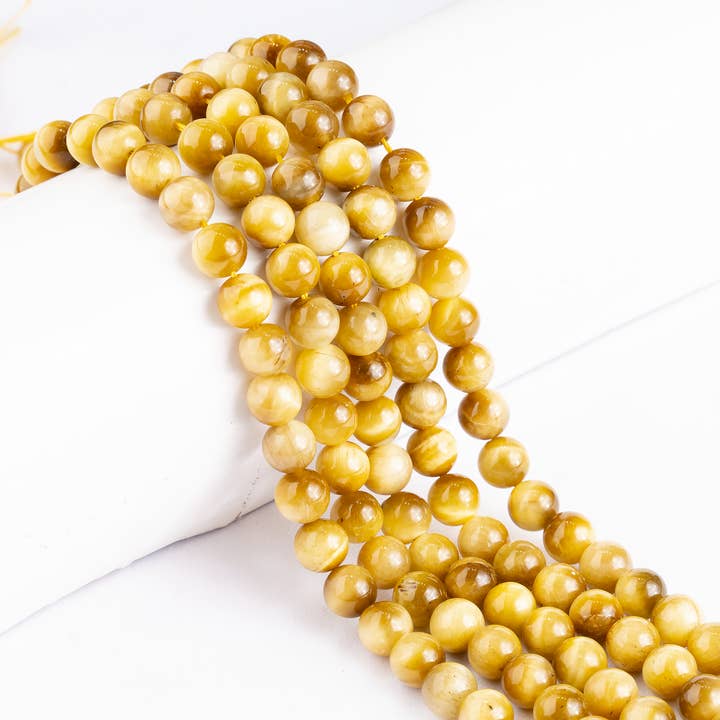 Crystal Beads | Tiger Cats Eye Yellow | Gemstone Beads for wholesale by Soothing Crystals Beads