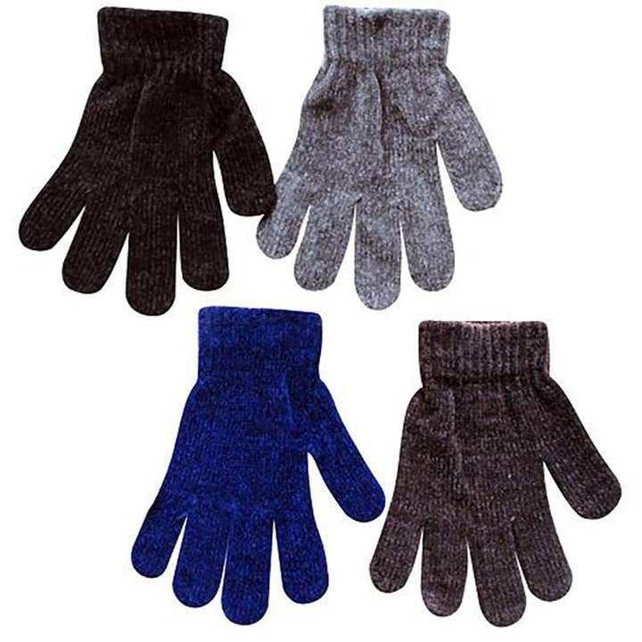 Guante de chenilla para mujer, 8 colores para venta al por mayor de Deluxe Import Trading