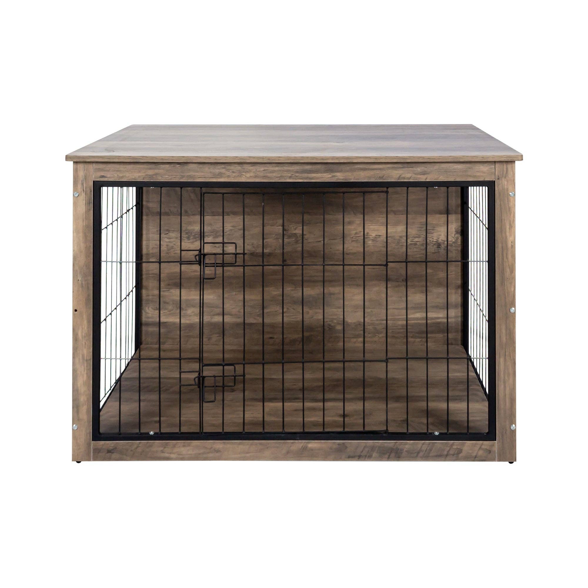 39F Inc. - Wholesale Pet Carrier - Dog - Wooden Dog Crate with Double Doors, Indoor Kennel6