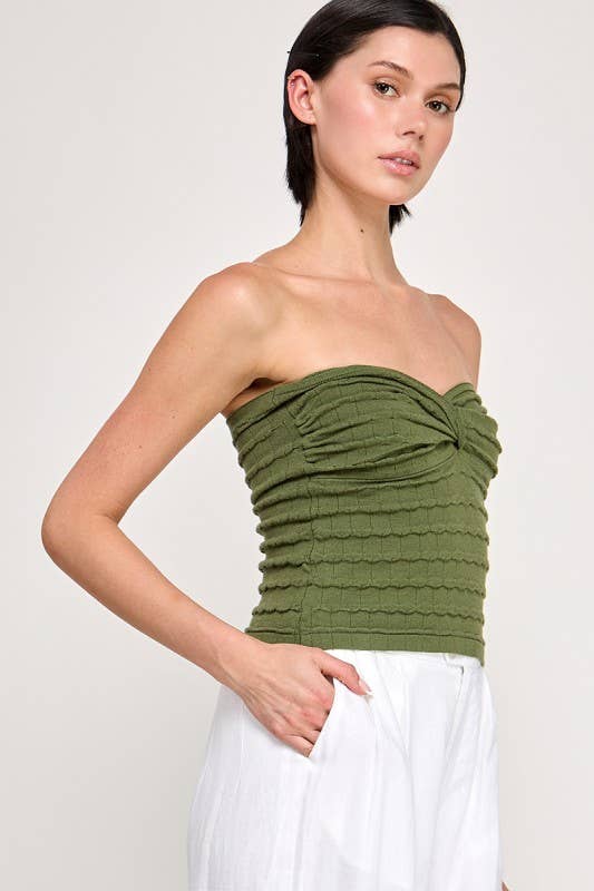 Miss Love - Wholesale Knit Top - Women's - Twist Front Sweater Tube Top73