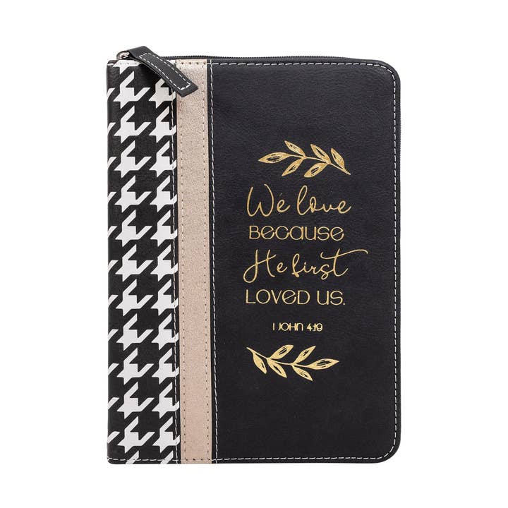 Journal zippé : pied de poule et doré pour la vente par Divinity Boutique