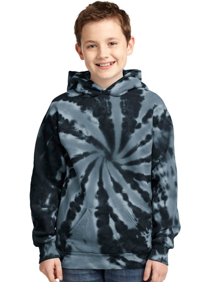 Ink Tees Custom T-Shirt Personalized Print, Premium Quality, Fast Turnaround, Multiple Colors Port & Co‚Ñ¢ Youth Tie-Dye Pullover Hooded Sweatshirt. PC146Y for wholesale by Ink Tees Custom Tshirts