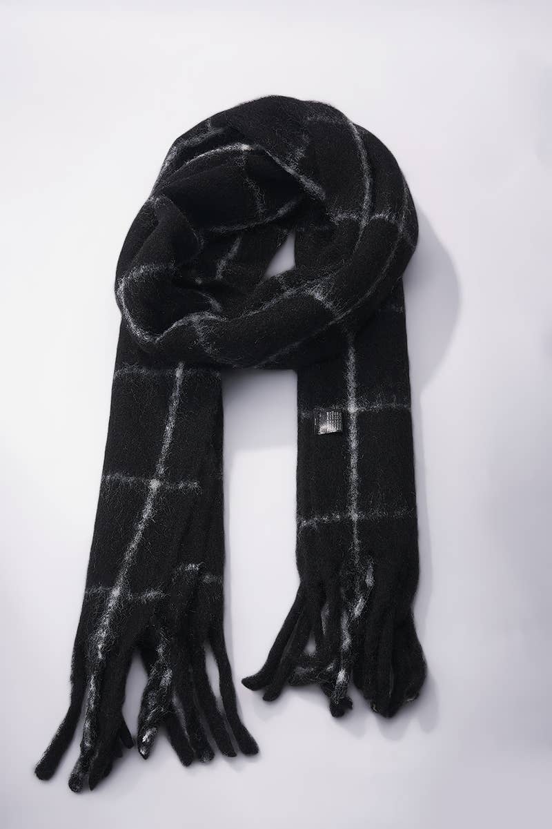 BYREN | ÉLINE L'ATELIER - Wholesale Scarf - Women's - Checked wool scarf FL214DF0