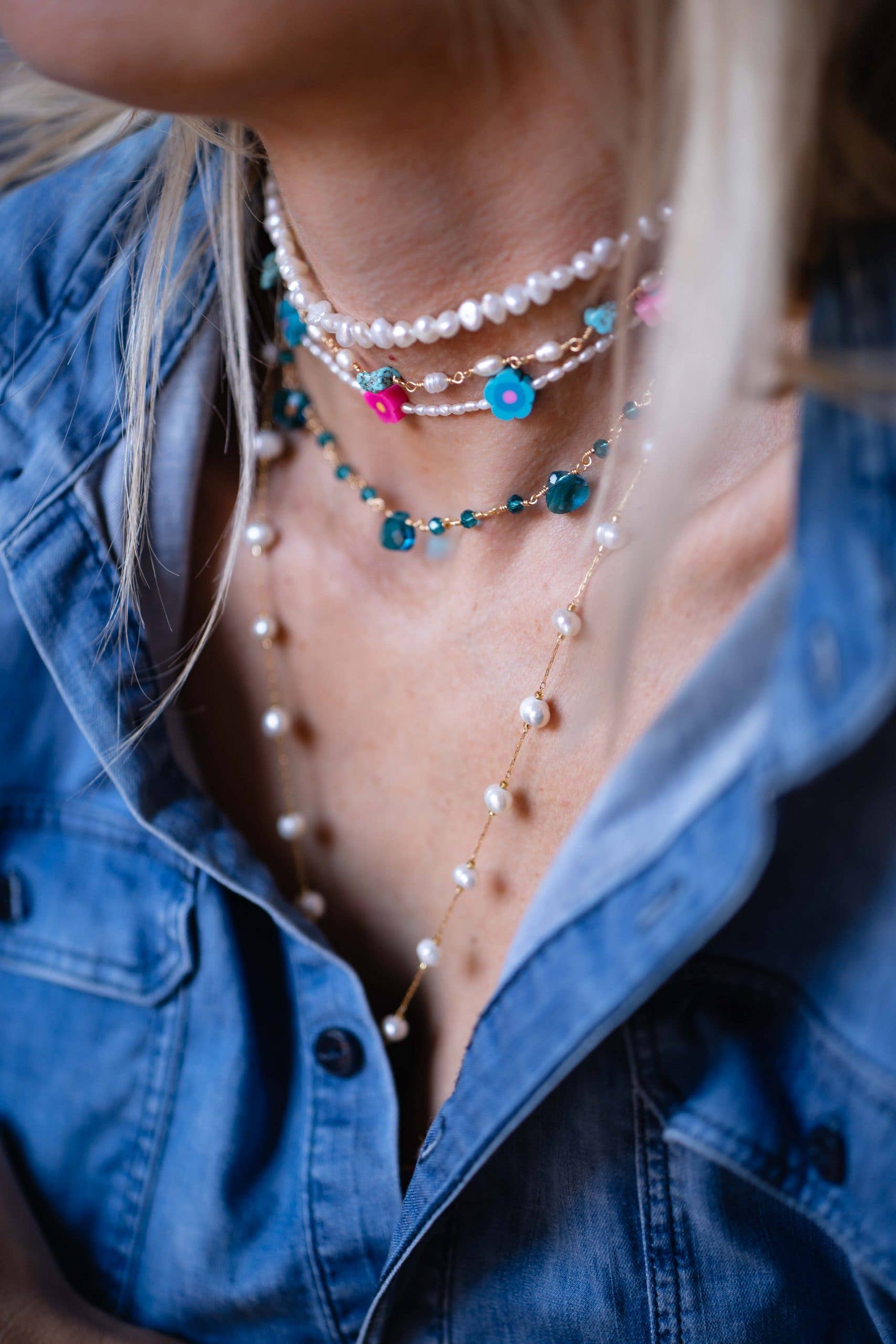 Goupi - Wholesale Y-Neck/Lariat Necklace - Lariat Pearl Rosario1