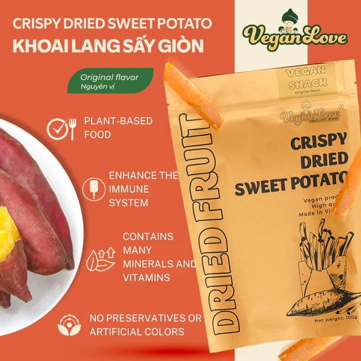 Crispy Dried Sweet Potato - Vegan Love for wholesale by Vegan Love