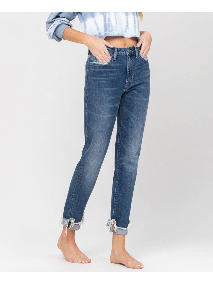 WILDE LIEBE BOYFRIEND-JEANS MIT HOHEM BUND F4068 für den Großhandel auf Faire