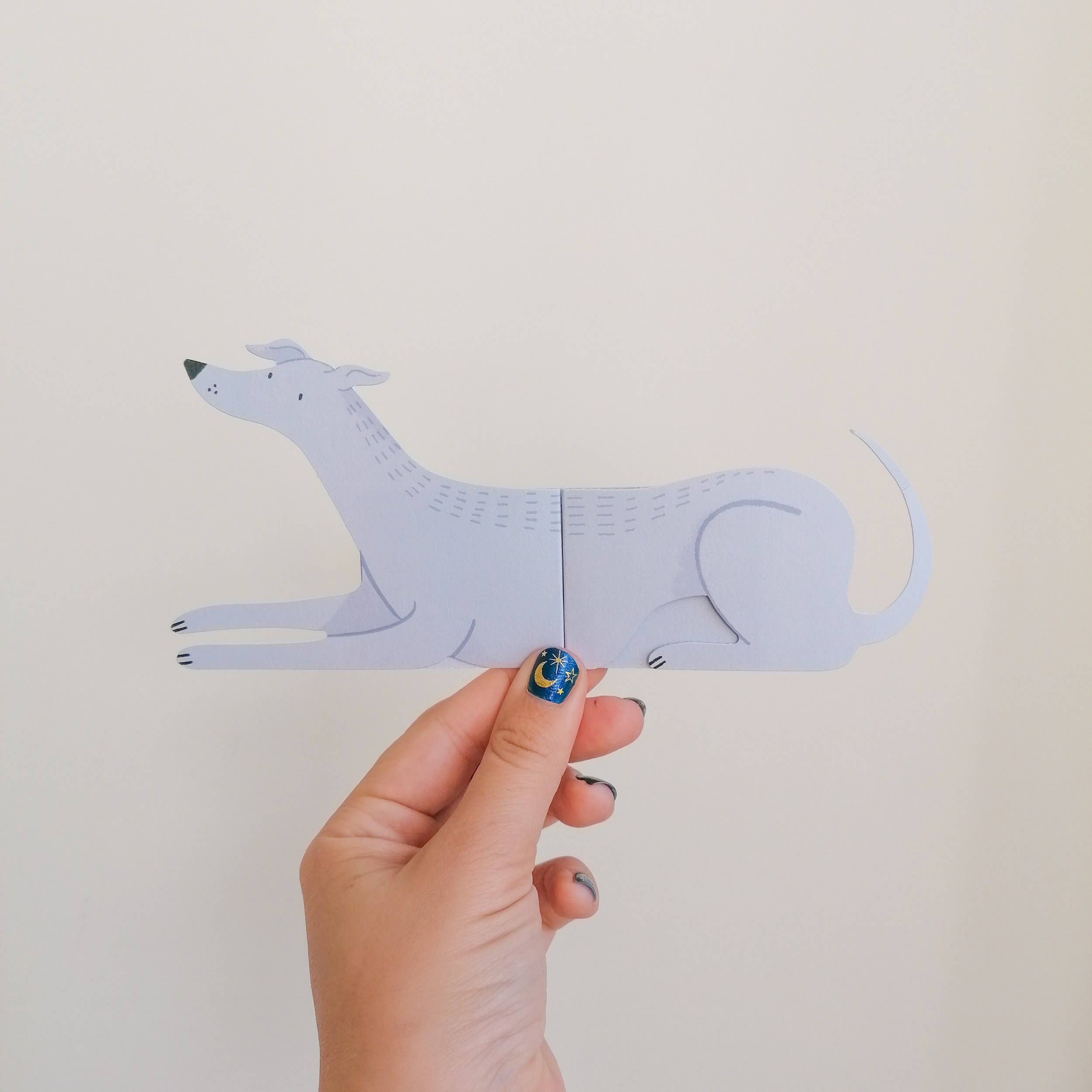 Bryony Moss Illustration - Wholesale Everyday Greeting Card - Finn, Long Doggo Shaped Extendable Card3