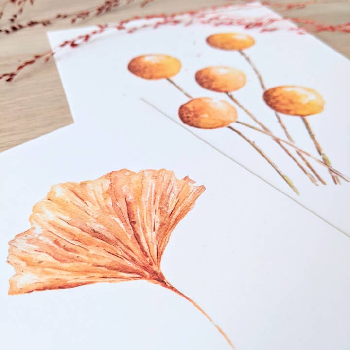 ArtworkByMadelon - Wholesale Art Print - Art print 'Ginkgo' | Handmade | biotop paper3