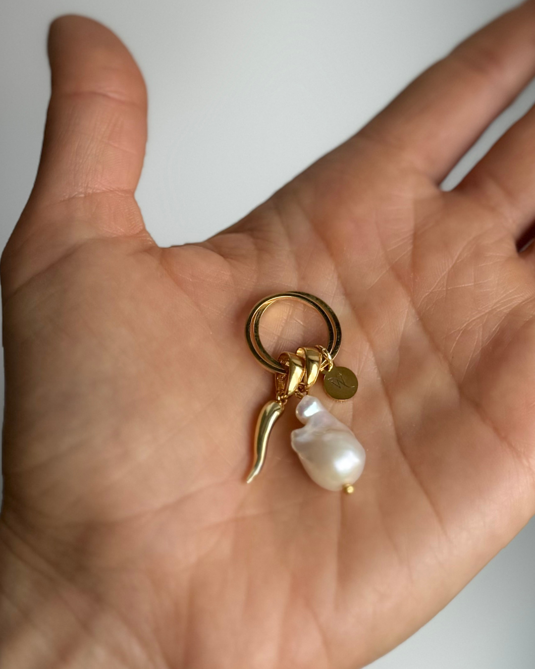 WILYMI Jewelry Co - Wholesale Charm/Dangle Bracelet - Multi-Use Pearl + Cornicello Charm Bracelet | Gold Filled13