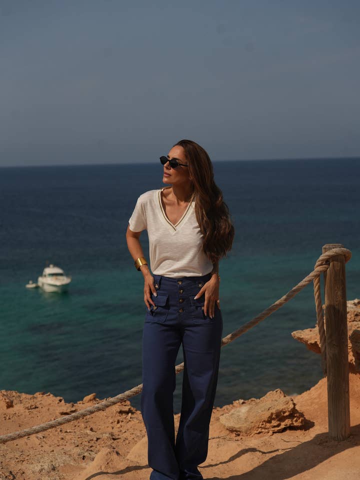 Twill Trousers with Buttons for wholesale by GUIMANOS