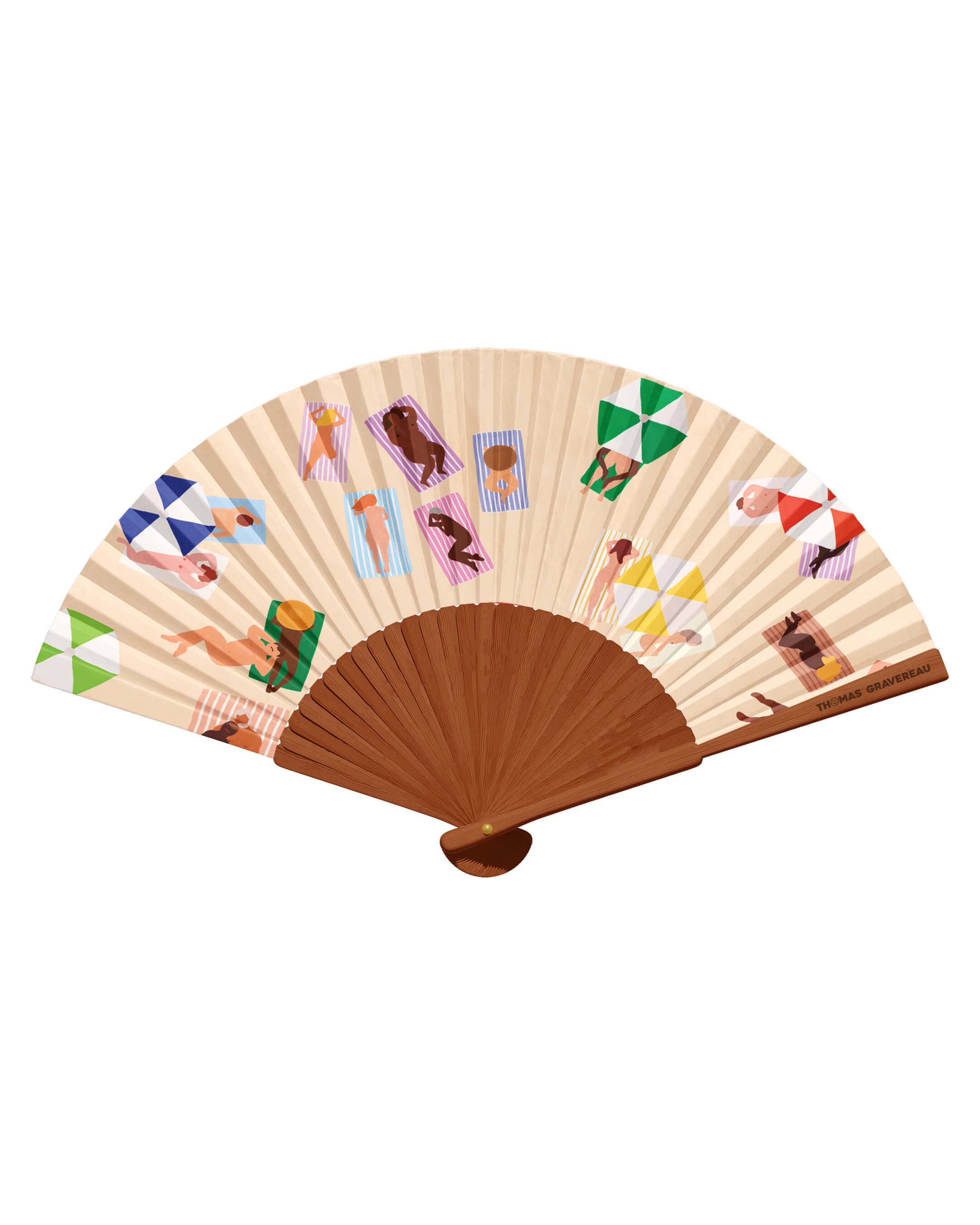 Thomas Gravereau - Wholesale Handheld Folding Fan - Fan "Beach Please 1"1