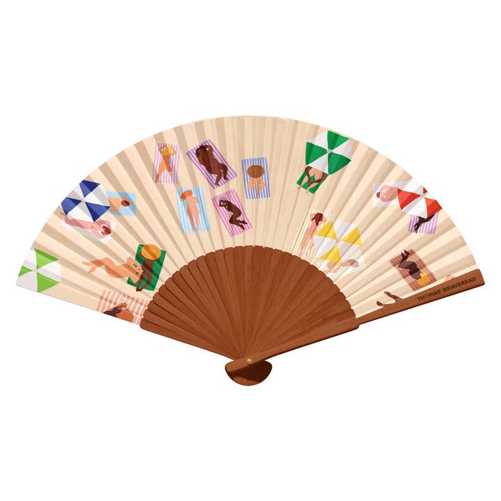 Thomas Gravereau - Wholesale Handheld Folding Fan - Fan "Beach Please 1"1