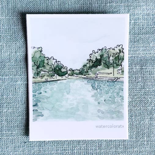 Barton Springs Polaroid Sticker for wholesale by watercoloratx