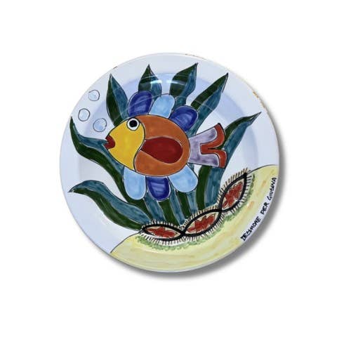 Ceramiche De Simone - Wholesale Dinner Plate - De Simone Plate for Giusina "Under the Sea"5