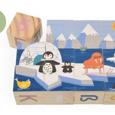 Building Blocks With Letters in Fsc Wood - German Letters for wholesale by Magni ApS