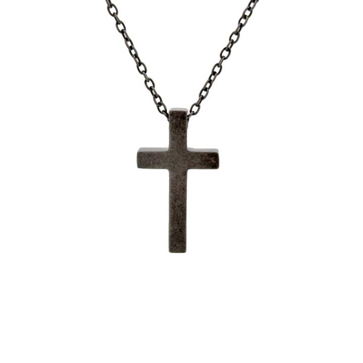 Herren Oxidiertes Kreuzanhänger mit Kette, 30mm für den Großhandel von PAXPARIS