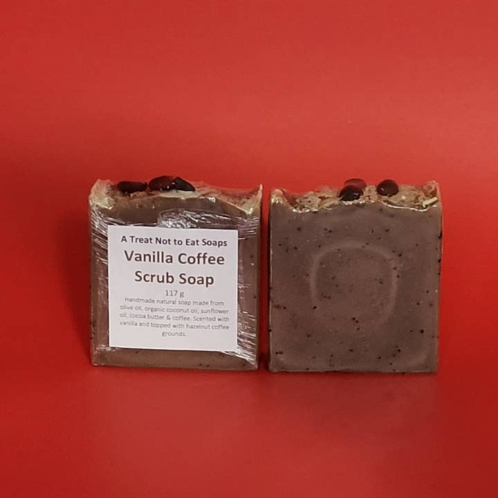 Vanilla Coffee Scrub Soap for wholesale by A Treat Not to Eat Soaps