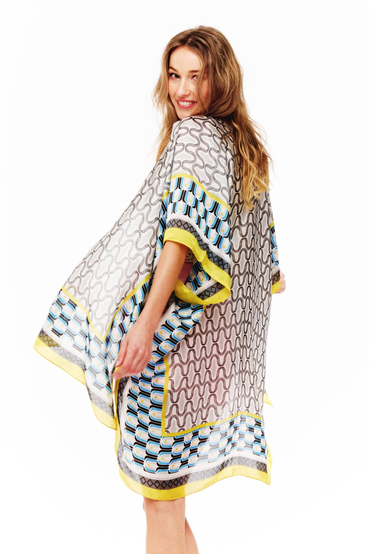 JOIA ACCESSORIES - Vente Kimono – femme - KIMONO EN SOIE IMPRIMÉ MULTICOLORE, BAAP 25130