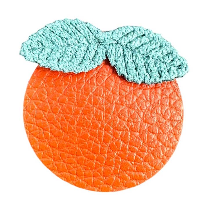 Orange læder hårspænde for engroshandel hos ILLYTRILLY