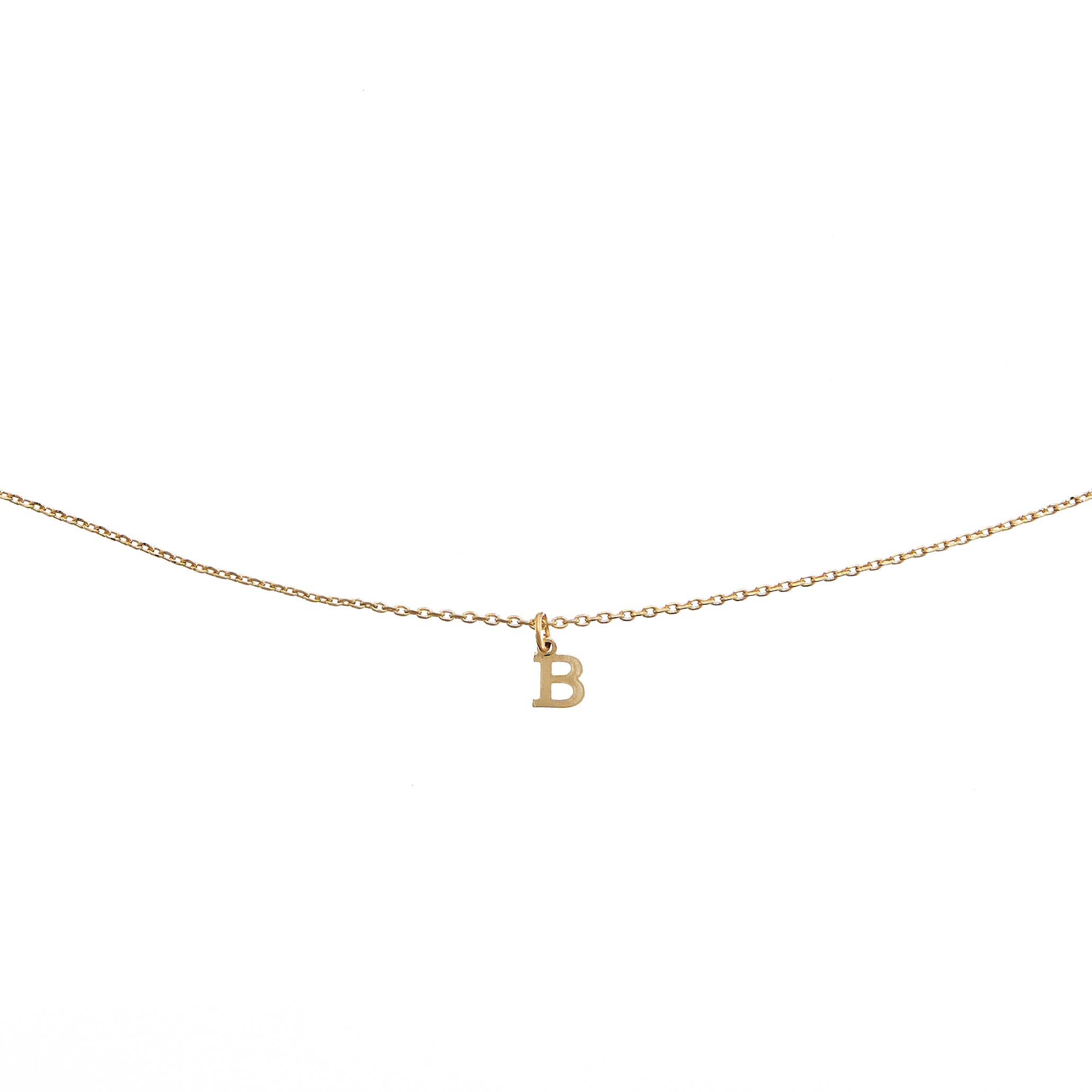 Brenda Grands Jewelry - Vente Colliers à pendentif - Collier Initiale en Or Fin Imperméable1