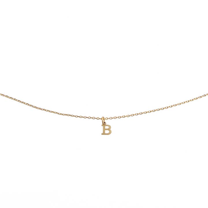 Brenda Grands Jewelry - Vente Colliers à pendentif - Collier Initiale en Or Fin Imperméable1