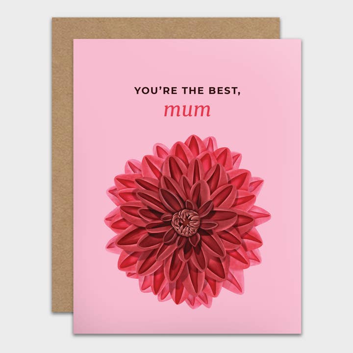 Biglietto per festa della mamma You're the Best Mum Pun per la vendita all'ingrosso da parte di RachIllustrate