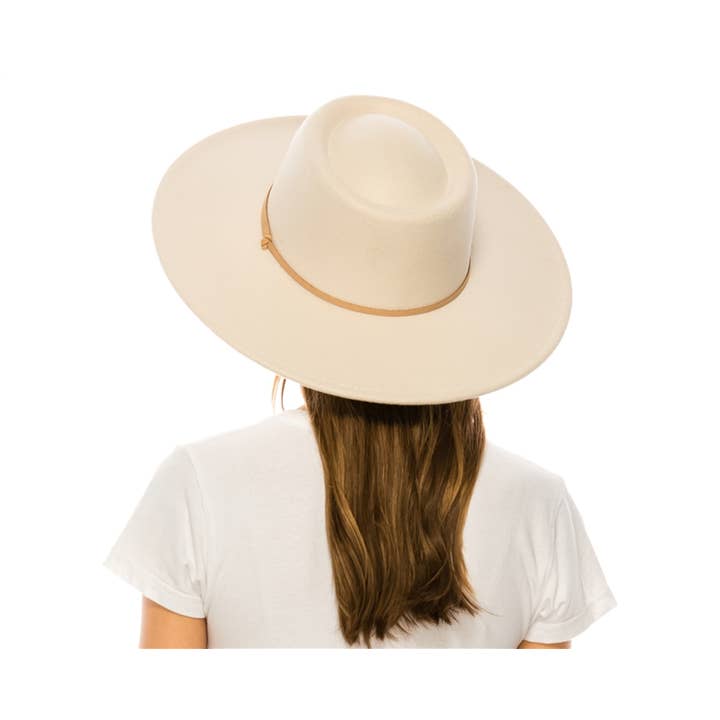 DNMC - Wholesale Fedora - Women's - Vegan Felt Bolero Rancher Hat w/ Chin Cord - 3 Colors4