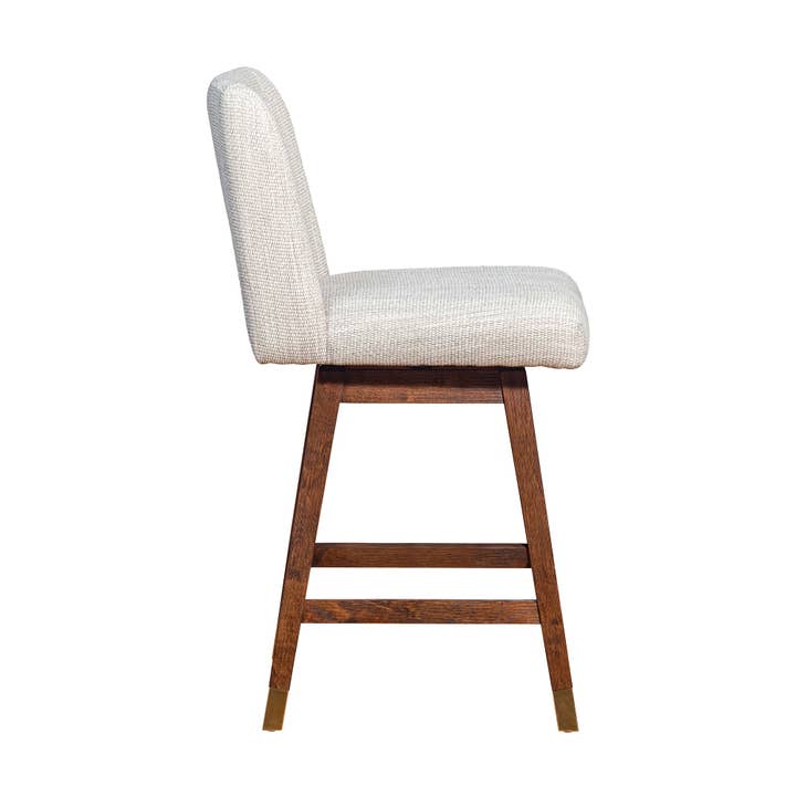 Armen Living - Wholesale Stool - Isabella Modern Upholstered Wood Swivel Barstool10