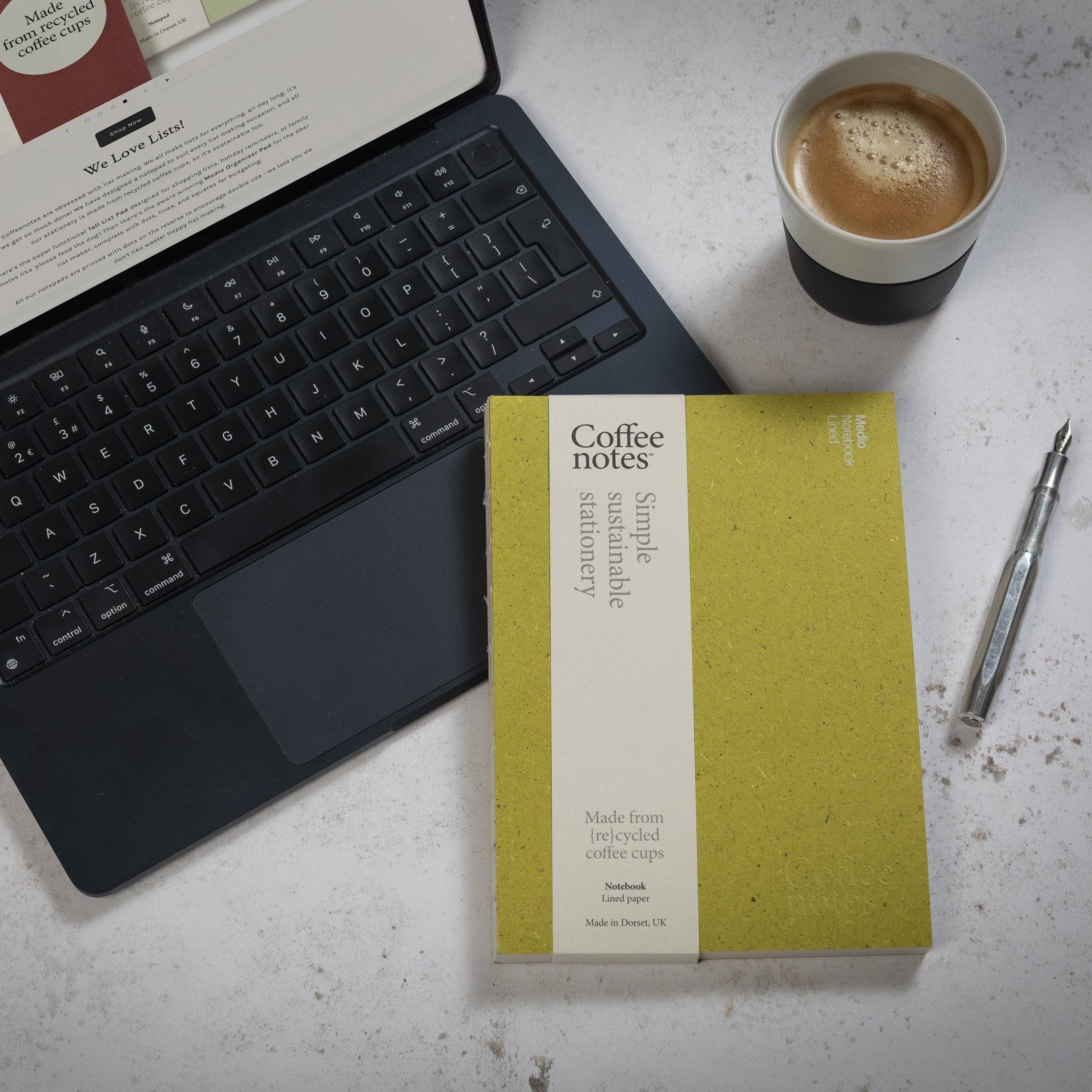 Coffeenotes - Wholesale Notebook - Grass Layflat Notebook1