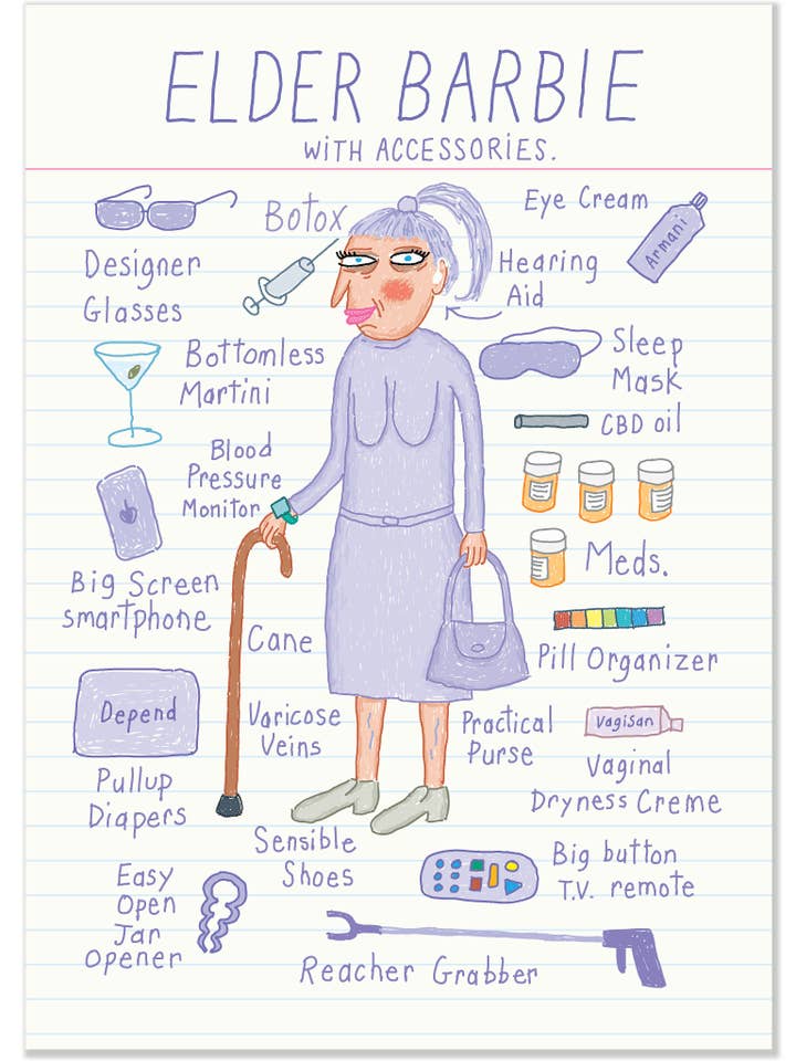 1039 Elder Barbie (All Occasion) for wholesale by Clayboys Cards