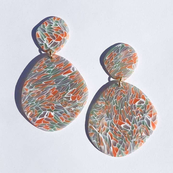 spring ‘stained glass’ earrings for wholesale by The Color Theory