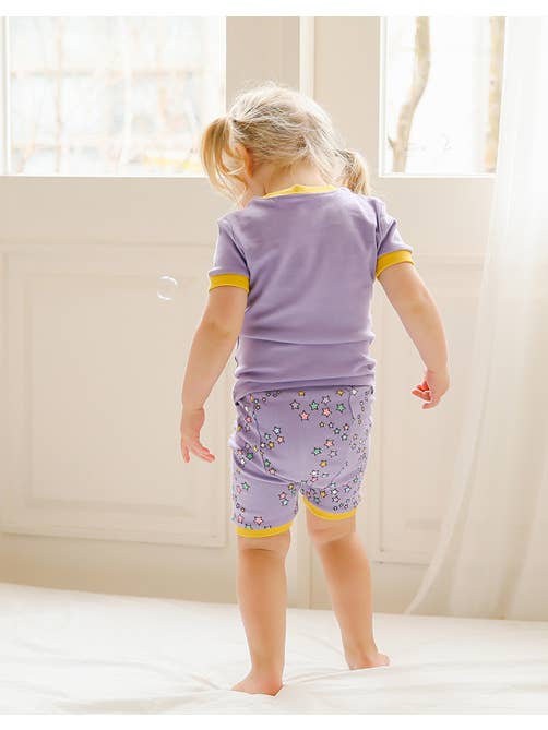 Purple Unicorn Short Sleeve Pajama Set for wholesale on Faire