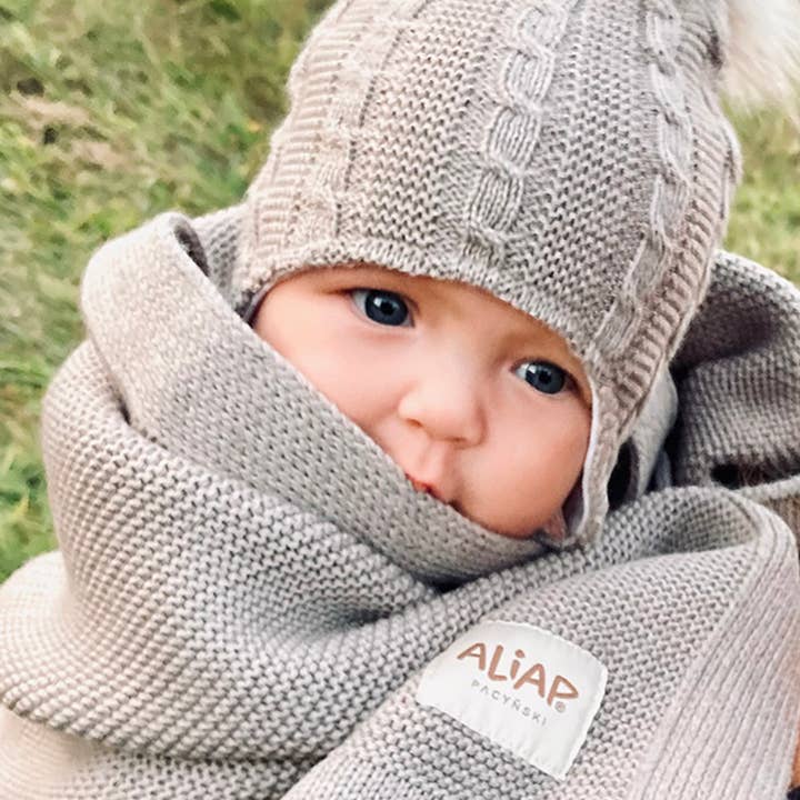 ALIAP – Engroshandel Beanie - Børn – Merinouldhue - Cabel Knit 4959W4