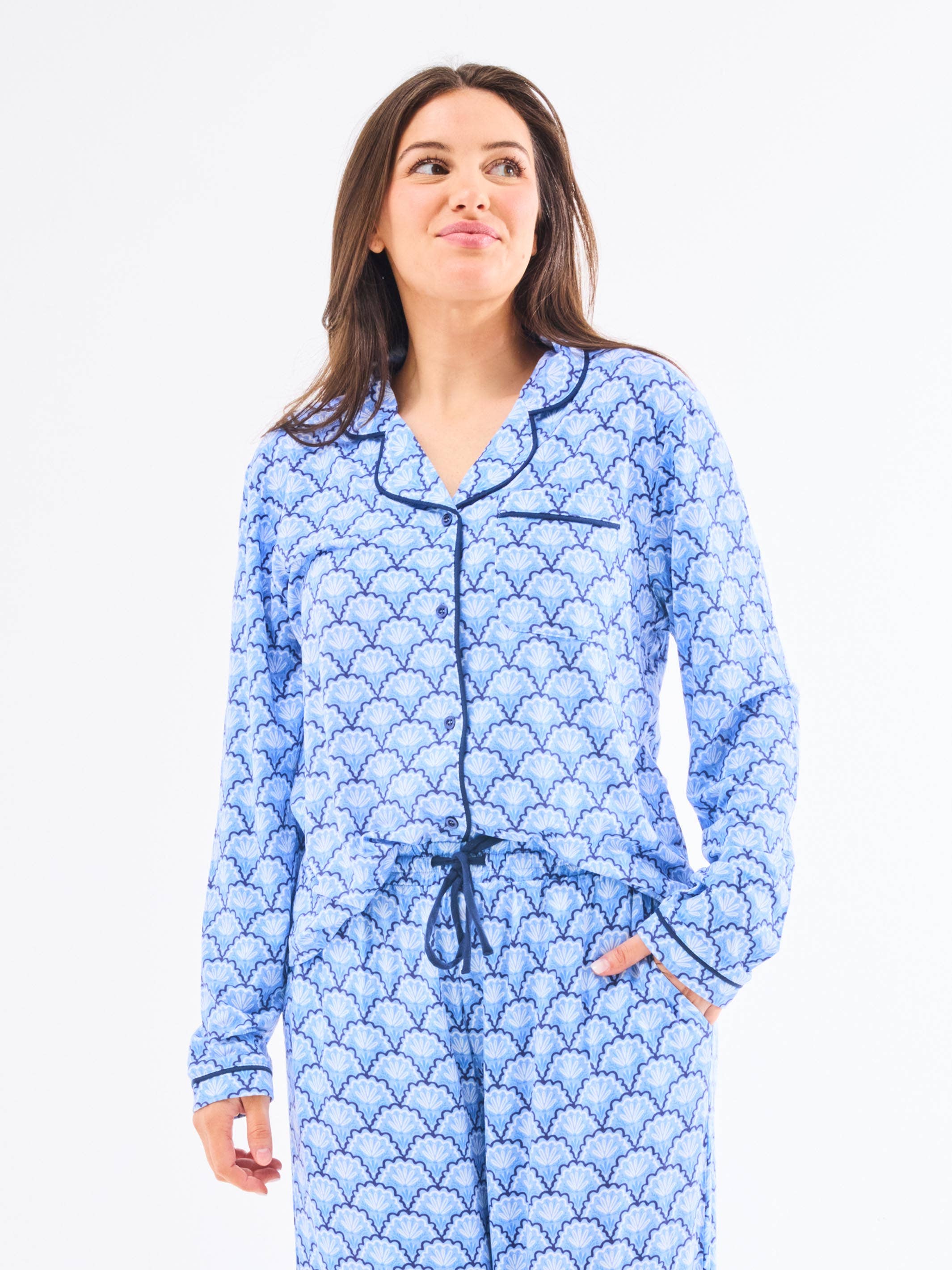 Mary Square - Vendita all'ingrosso Completo loungewear - Donna - Set Pigiama da Donna Charlotte | Second Glance Blu6